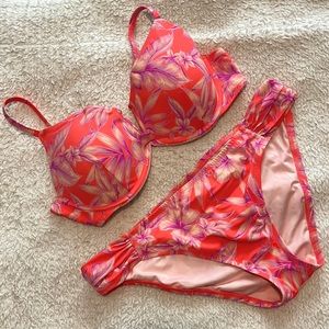 Shade & Shore tropical peach bikini